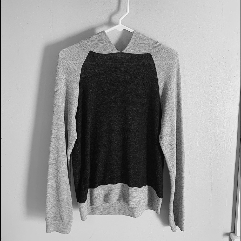 Gray and black light weight hoodie